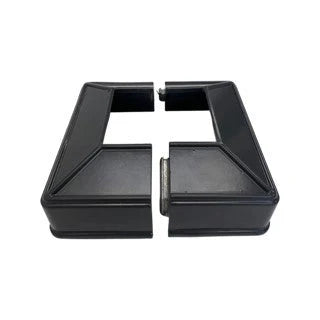 Aluminium Raised Two Piece Base Plate Post Cover 50x50 Dia - Monument Satin