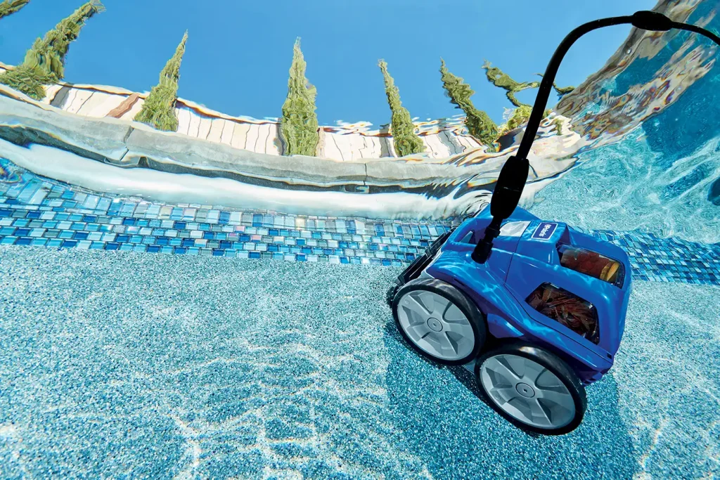 Pressure pool cleaners are excellent for collecting large debris in your swimming pool.